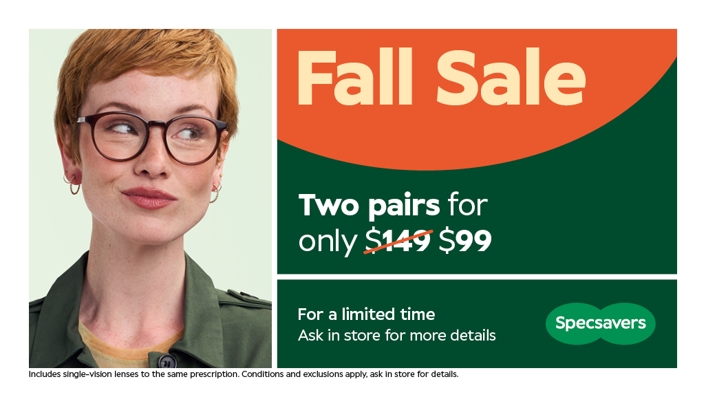Fall Sale 2 pairs of Single vision glasses From 99 Metropolis at Metrotown