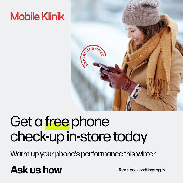 Mobile Klinik – Get a free phone check-up in-store today icon