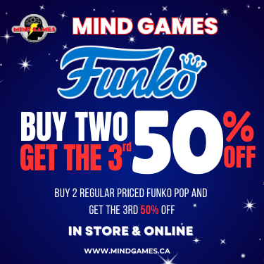 Mind Games – Buy 2 Regular Funko Pops, Get the 3rd at 50% Off icon