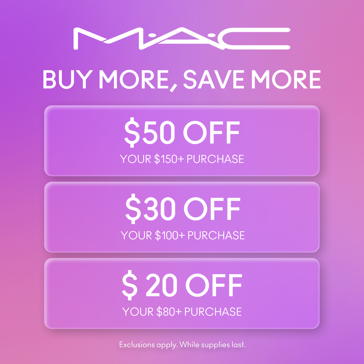 M.A.C Cosmetics – Buy More Save More icon