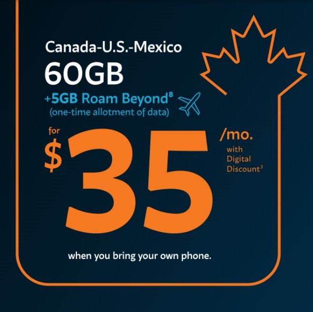 Freedom Mobile – 60GB for $35 icon