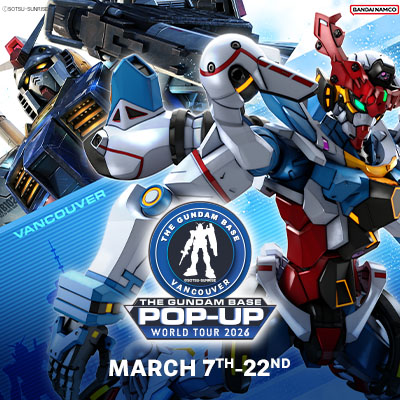 Gundam Base Pop-Up Metropolis at Metrotown main display