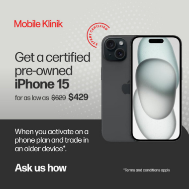 Get a certified pre-owned iPhone 15 for as low as $429 (was $629) icon