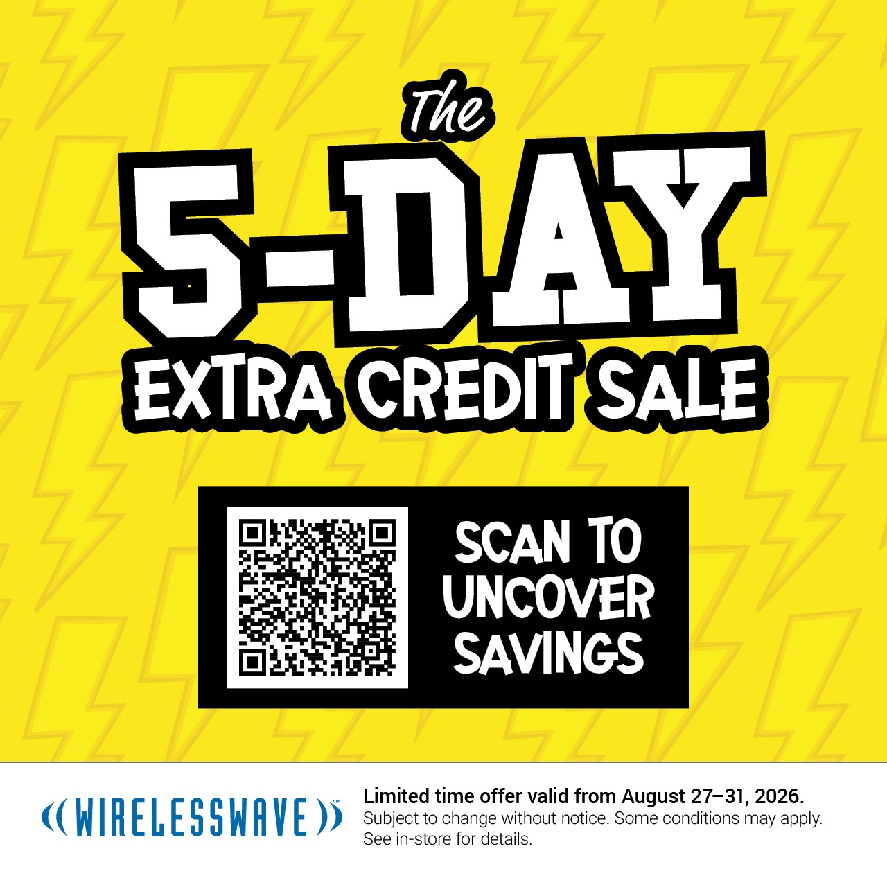 The 5-DAY EXTRA CREDIT SALE icon